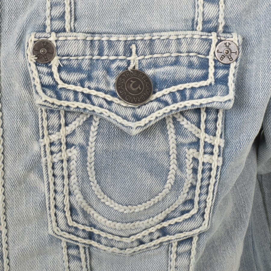 True Religion Jimmy Rope Stitch Denim Jacket Blue